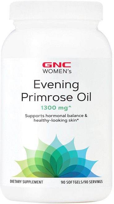 [정품 미국 직배송] GNC 여성용 달맞이꽃 종자유 1300mg 90정 (소프트젤) GNC Womens Evening Primrose Oil 1300mg 90Sgel, 1개
