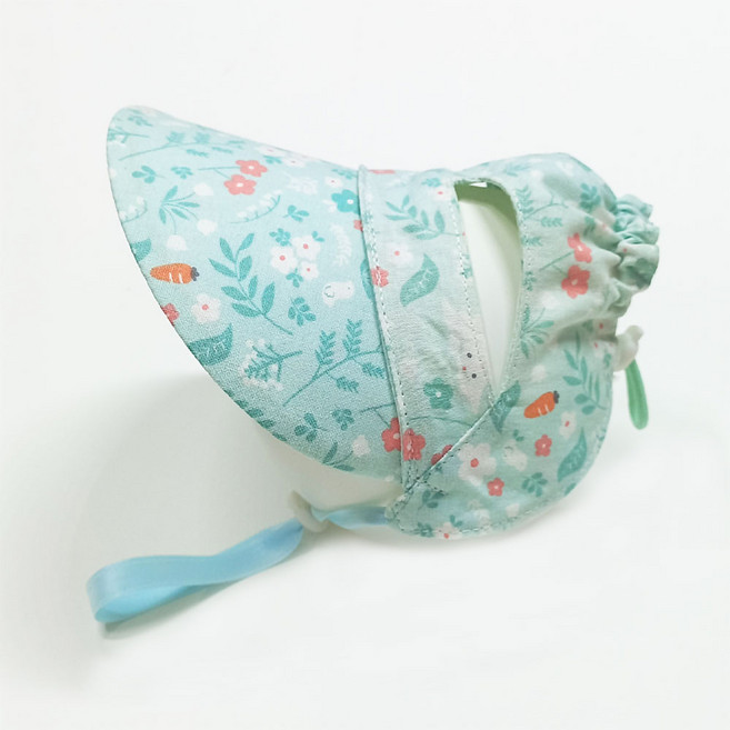 하니펫 강아지 자외선차단 썬캡 모자 챙모자, 1개, 민트레빗