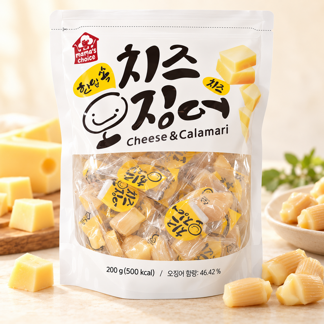 마마스초이스 치즈 오징어 술안주 맥주안주 주전부리 간식, 1박스, 200g