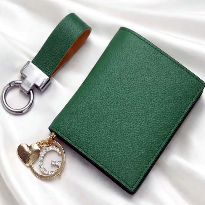 여자반지갑 여성 반지갑 명함 가죽 수제 각인 카드 미니 핸드메이드