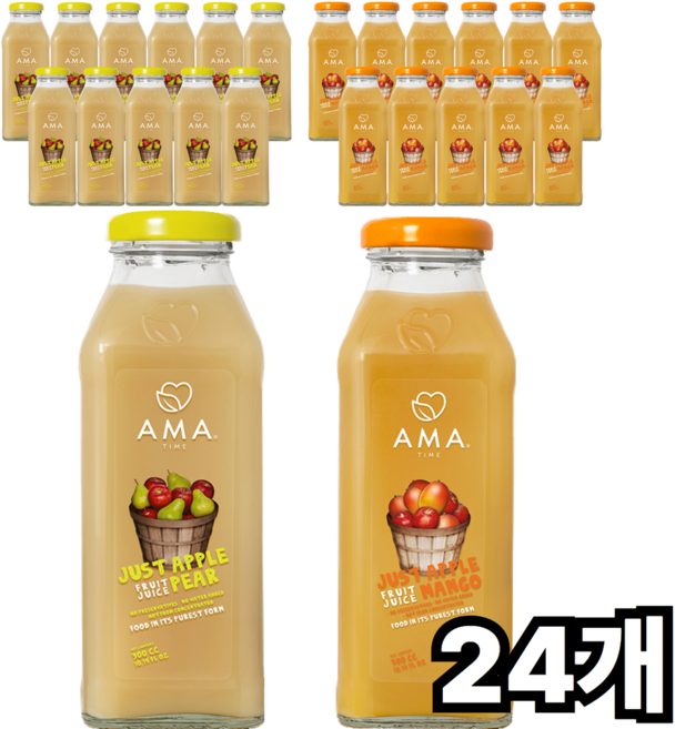[쿨앤드몰] 아마타임 저스트 애플 + 애플망고 300ml, 24개