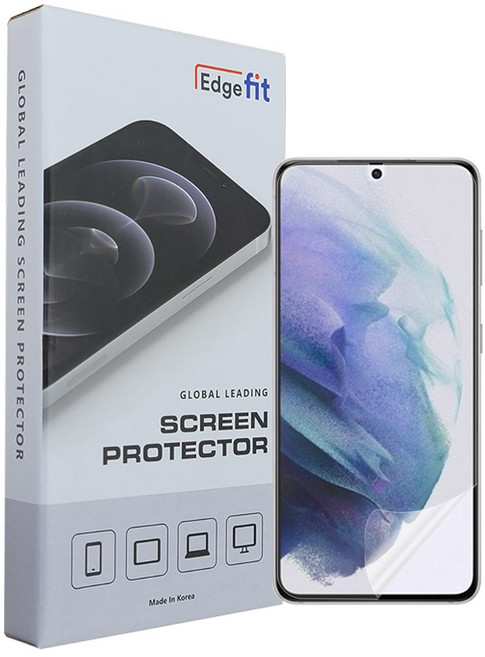 엣지핏 PET EPU 매트 무광택 저지문 하이브리드 액정보호필름 3매, 1개