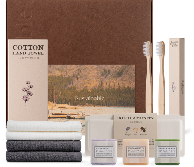 싱글룸 욕실3종 친환경 생활용품 선물세트 (윤슬) 제로웨이스트 기념품 답례품 집들이 돌잔치, 1개