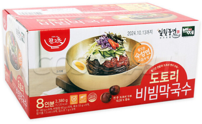 백제 일월풍면 도토리 비빔막국수 297.5g x 8개 한그릇 코스트코, 1개, 2.38kg
