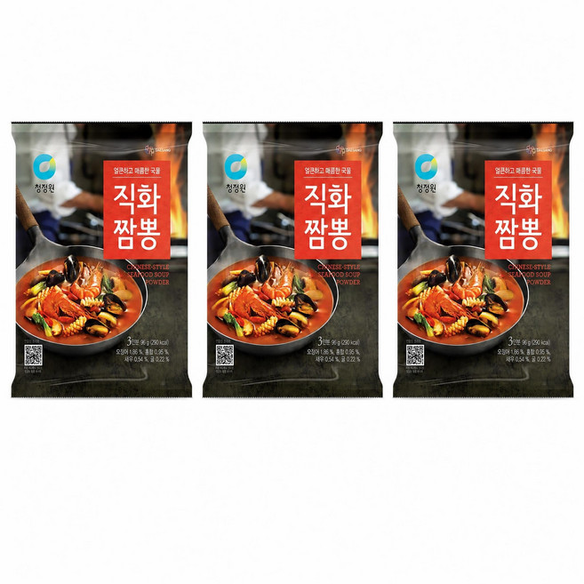 청정원 직화짬뽕 분말, 96g, 3개
