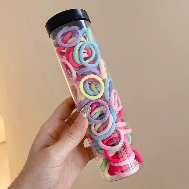 筒裝 不咬髮 毛巾髮圈 綁髮橡皮筋 兒童髮圈 編髮
