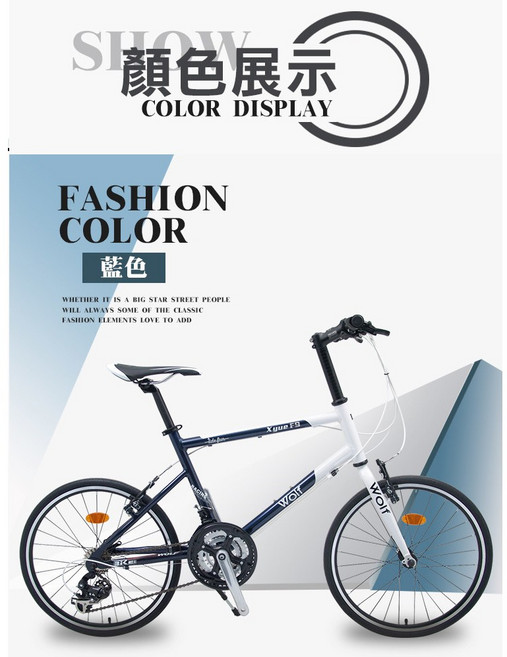 BIKEONE L10 20吋24速鋁合金小徑車 24速SHIMANO套件451刀圈小輪徑設計高性能小徑 僅重9.8kg, 藍, 1個