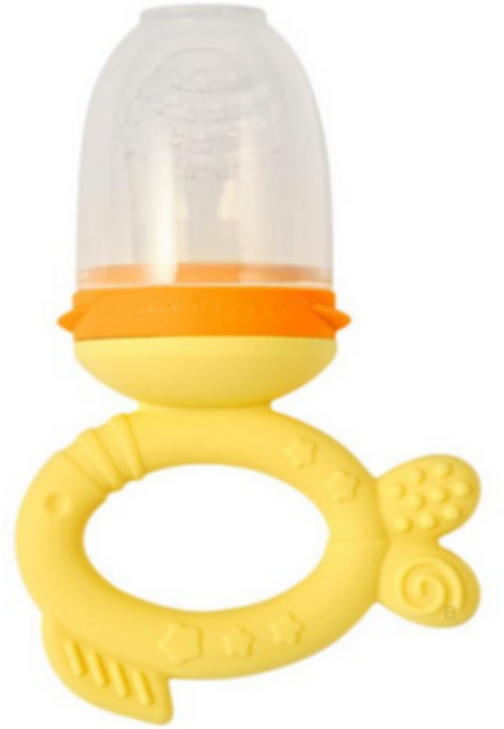 글라스락 베이비 실리콘 과즙망, 3개, 노랑색