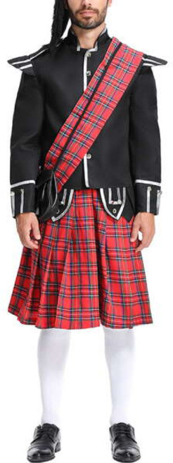 교복몰 레드체크 영국 군인 코스프레 의상세트