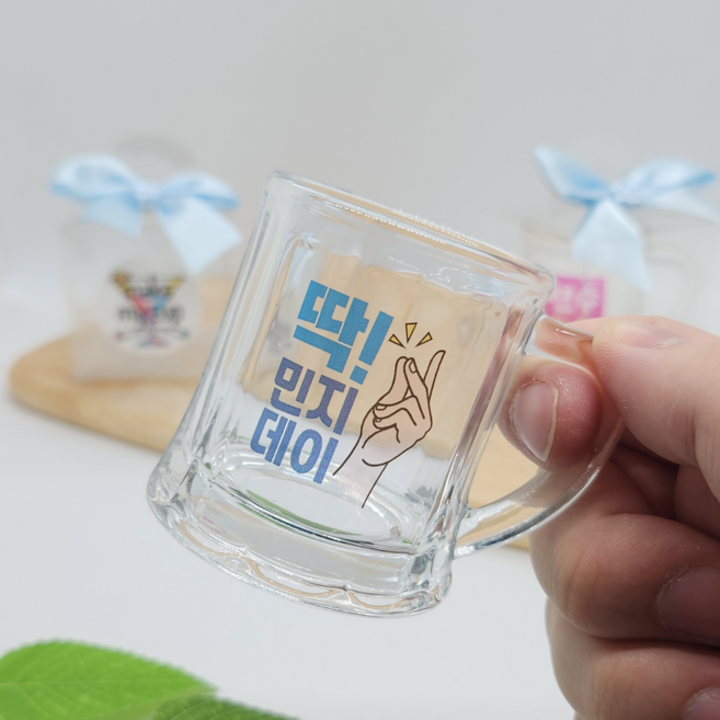 처음처럼 대선 딱좋은데이 커스텀 손잡이 소주잔, 손잡이_딱좋은데이 블랙, 1개