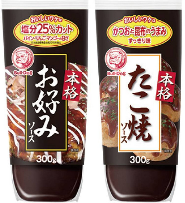 불독 오꼬노미 소스 300g + 불독 타코야끼 소스 300g, 1개, 300ml