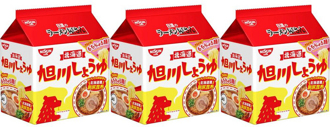 라면 아사히카와 간장 5개입, 3개