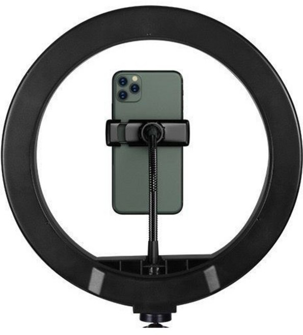 RGB LED 링라이트 조명 단품 / 유튜브 틱톡 인강용 라이브 방송 조명 / 15가지 색상 모드 + 스마트폰 거치대 포함, 1개, MJ33