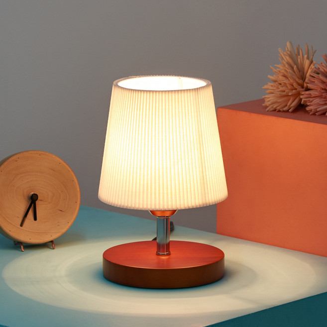 LED 엔틱 베리 원목 단스탠드 [전구무료증정], 전구색(노란빛)