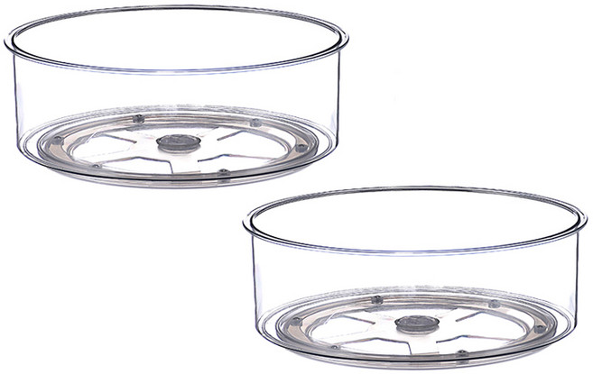 하스몰 공간 절약 양념통 정리 회전 수납함 2개 세트, 소형, 1세트