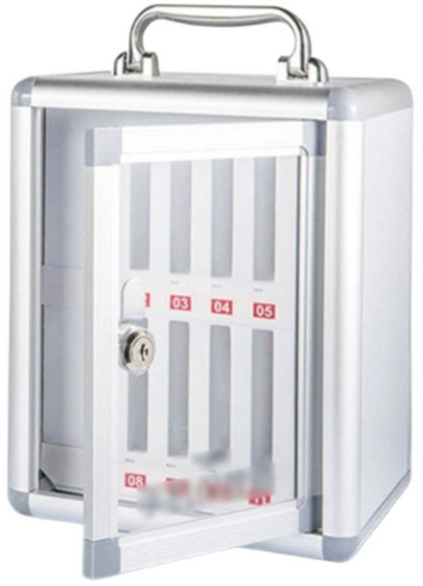 휴대폰 보관함 학교 시험장 수거 금폰 벽걸이 폰박스 수납함 네임텍, 휴대폰보관함, 12구, 휴대폰보관함 12구, 1개