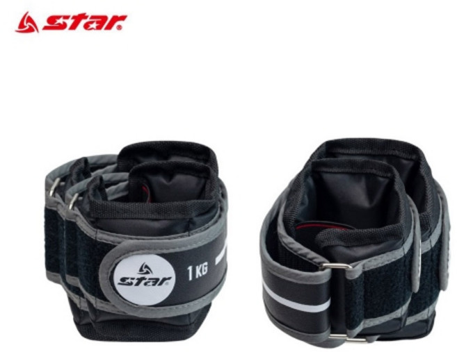 스타 모래주머니 철주머니 1kg~5kg 손목 발목, 이지중량밴드5kg(2.5kg x 2개)
