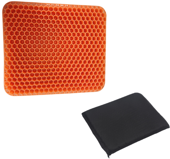 달모아 실리콘 벌집 젤리 통풍 여름 방석, 오렌지