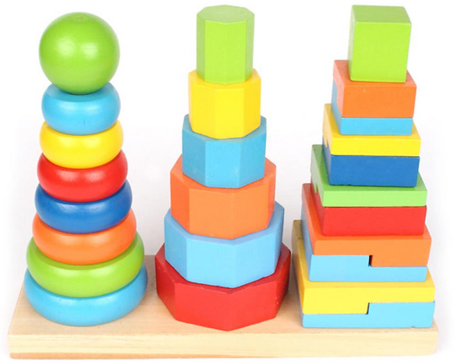 두돌남아 소근육발달 도형 블록 링끼우기 장난감 글몰라도ok 쌓기놀이 두뇌교육 유아, 1개