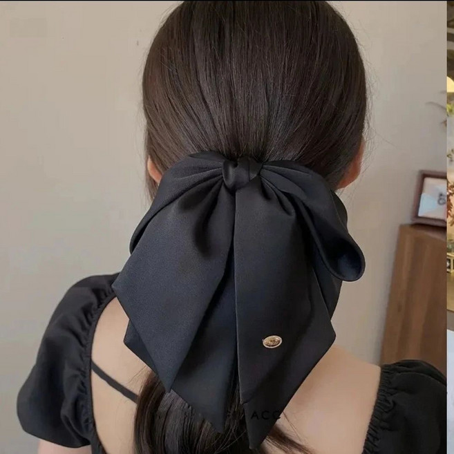 누아벨 포인트 대왕 리본 집게핀