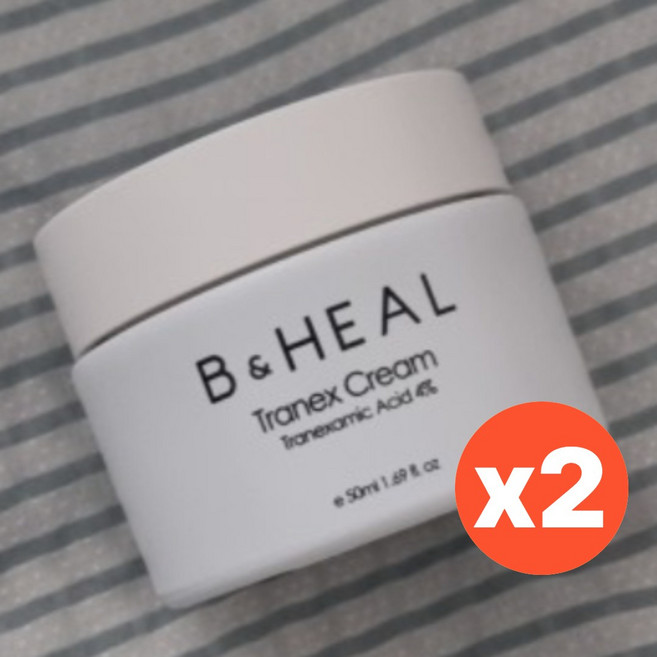 [정품]비앤힐 B&HEAL 트라넥삼산 4% 고함량 기미크림 멜라토닝 글루타치온 펩타이드 함유, 2개, 50ml