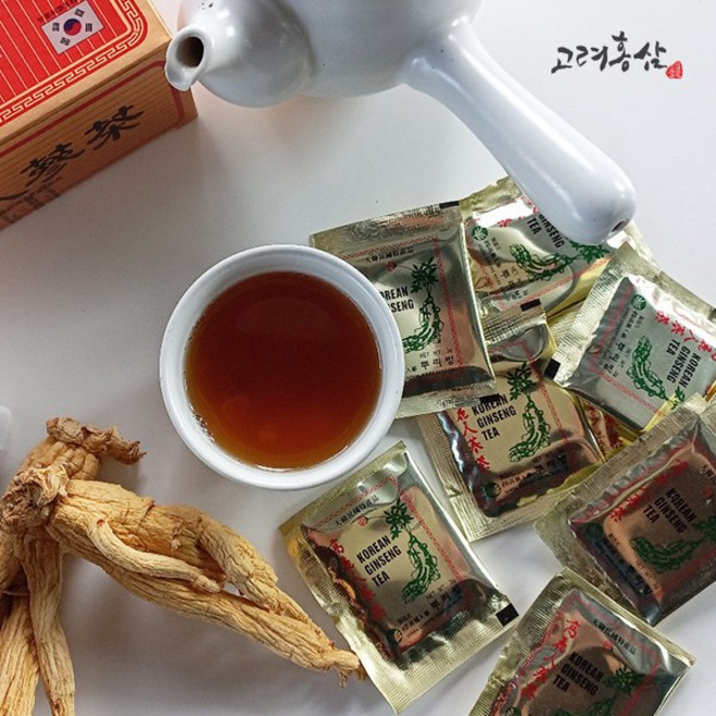 [고려홍삼] 인삼차 50포 고려홍삼 홍삼분말 전통차 홍삼차, 1개, 50개입, 3g