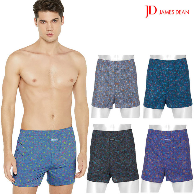 블링푸루 제임스딘 남성용 순면트렁크 박서팬티 남자트렁크 5종세트 _04