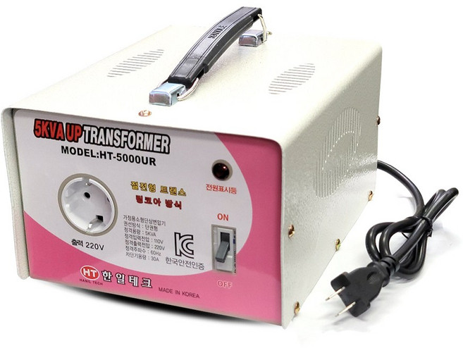 한일테크 1K 2K 3K 5K 링코어 트랜스 국산 변압기 도란스 다운 업트랜스 강압 승압 고효율 고성능, 링코어 5K 승압-국내제품 해외사용 110-220V