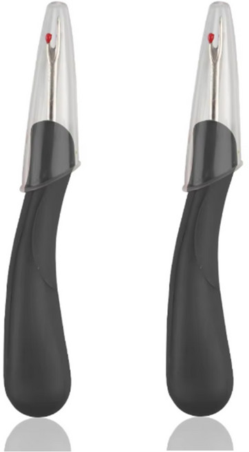 a.ble 붙임머리 제거칼 전문가용 노팁붙임머리 인모붙임머리 붙임머리제거 붙임머리도구 실뜯개, 2개, 블랙