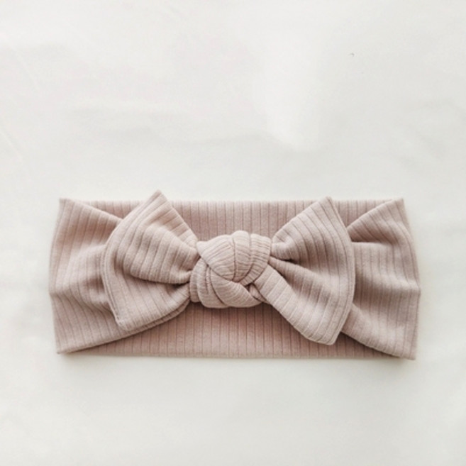 Sweet Twins 針織坑條蝴蝶結寶寶髮帶 嬰兒髮飾