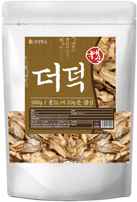건강중심 국산 말린 더덕 건더덕, 1개, 500g, 500g