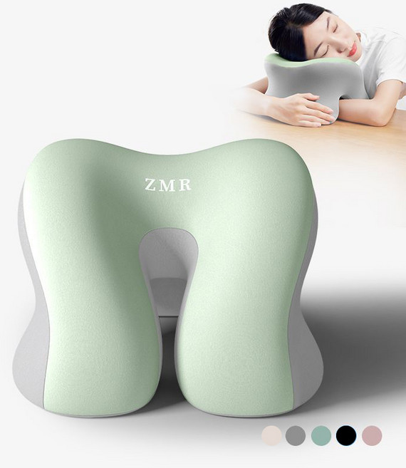 편안한 낮잠 베개 사무실 책상 베개 안면 베개 YHY, 녹색