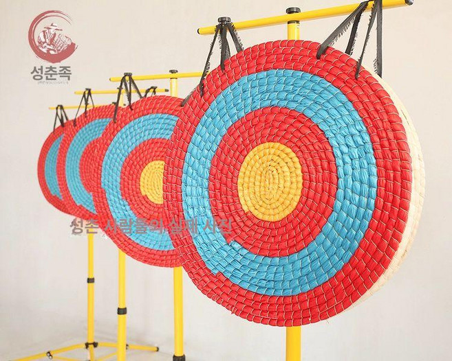 양궁 과녁거치대 국궁 사격 보우 화살 표적판 연습 직물, 1개, 원형 화살표 과녁 직경 55cm 6cm