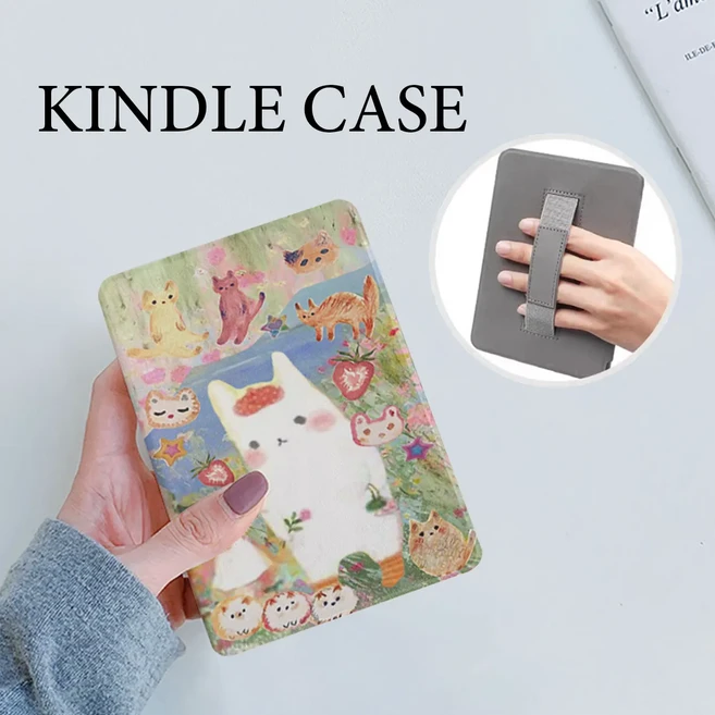 Kindle 케이스 핸드 스트랩 안티 드롭 실리콘 소프트 보호 쉘 kindle paperwhite 12세대 2024 basic11세대, 03 kindle12th gen-7inch, 04 PRIM06