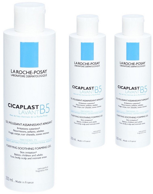 라로슈포제 시카플라스트 라방 B5 퓨리파잉 수딩 포밍 젤, 3개, 200ml
