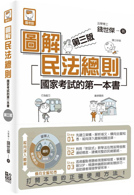 圖解民法總則 國家考試的第一本書 第三版, 十力文化, 錢世傑
