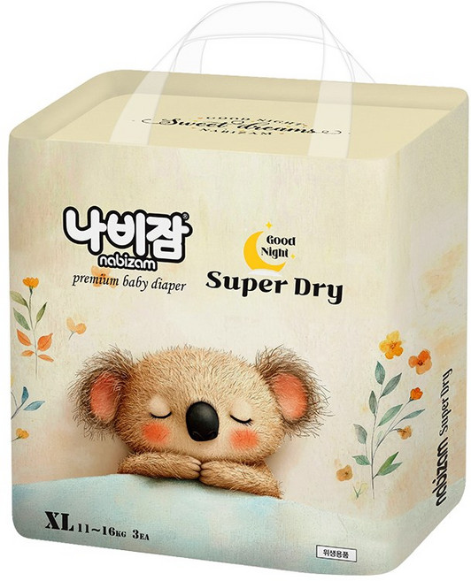 [체험팩] 나비잠 기저귀 슈퍼드라이 오버나이트 팬티 3장 샘플, 3매, 특대형(XL)