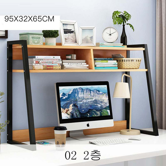 뉴타임즈13 책상 받침대 다층사무용책상 평면컴퓨터책상 학생들의 학습책상 위 책꽂이수납대 XT12 A10, 02 2층