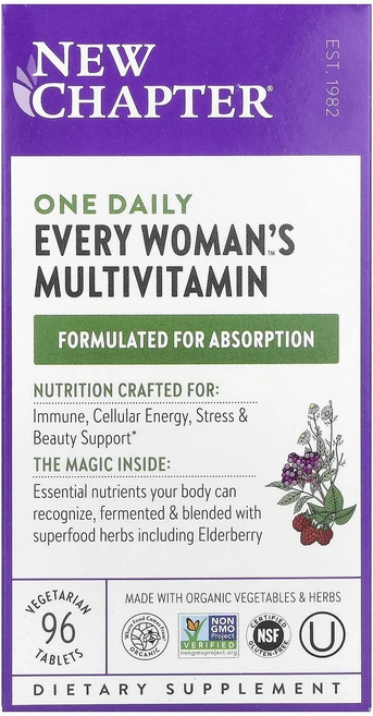 몸관리하세요 겨울입니다 New Chapter One Daily Every Woman's™ 종합비타민 베지 정제 96정 특별관리진행, NewChapterOneDailyEveryWomans종, 1개 - 쿠팡