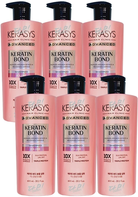 케라시스 어드밴스드 케라틴 본드 볼륨 샴푸, 6개, 600ml - 쿠팡