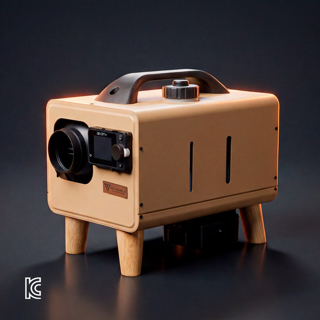 아이즈온H 일체형 무시동히터(기본형) 12V/24V 차박히터 화물차히터 차량용히터 저소음무시동히터 캠핑히터 알브이월드, 카키색, 기본형(5K)