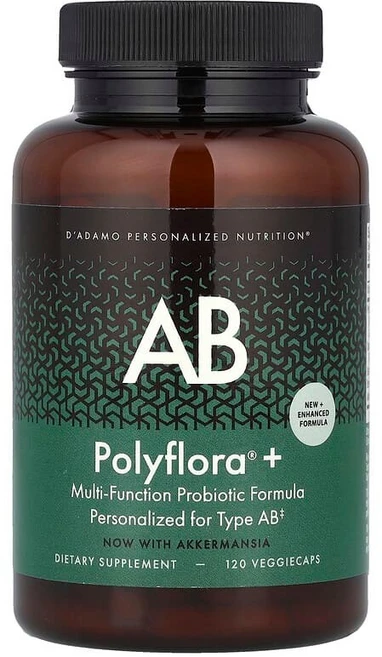 D'adamo Polyflora®+ AB 다기능 프로바이오틱 포뮬라 베지 캡슐 120정 D'adamo (디아다모), D'adamo Polyflora®+ AB 다기능 프로, 1개 - 쿠팡