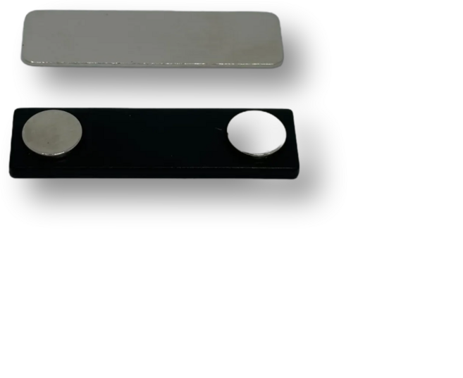 (서울자석) 명찰자석3구 명찰자석3구 테이프 명찰자석2구 명잘자석2구 테이프 이름표자석, (명찰2구자석), 5개, 실버