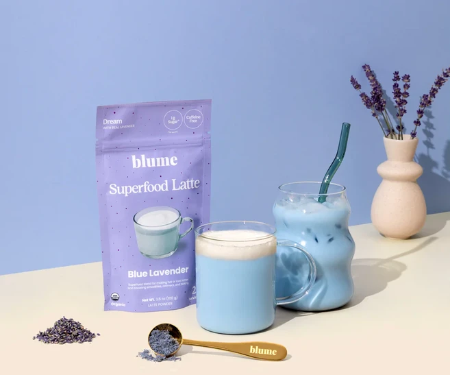 캐나다 블룸 blume 슈퍼푸드 라떼 파우더 블루 라벤더 100g 2개, 1개 - 쿠팡