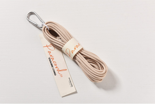 소분 3.0mm 5m 카라비너 파라코드 끈 아웃도어 로프 리드줄 팔찌 마스크스트랩, 25. Beige