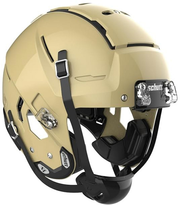 Schutt F7 VTD 대학용 마스크 없음, 메탈릭 베가스 골드, 1개