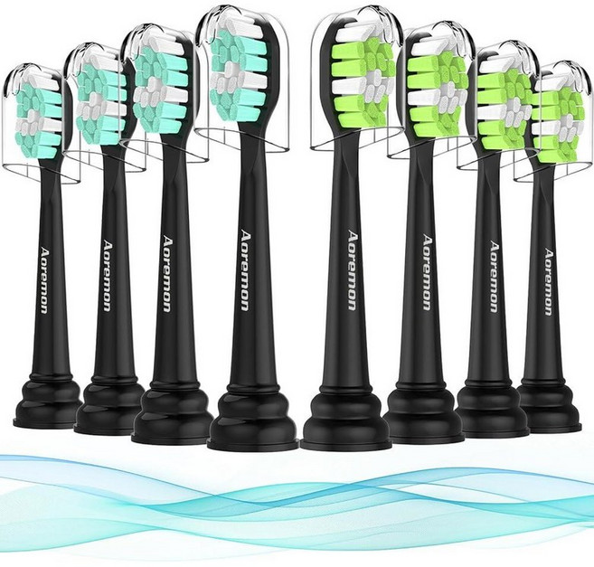 Aoremon Replacement Heads for Philips Sonicare C2 W Electric Toothbrush Heads fit for Phillips Son, 블랙