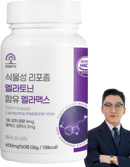 식물성 리포좀 멜라토닌 메라토닌 식약청 HACCP 인증, 1개, 60정