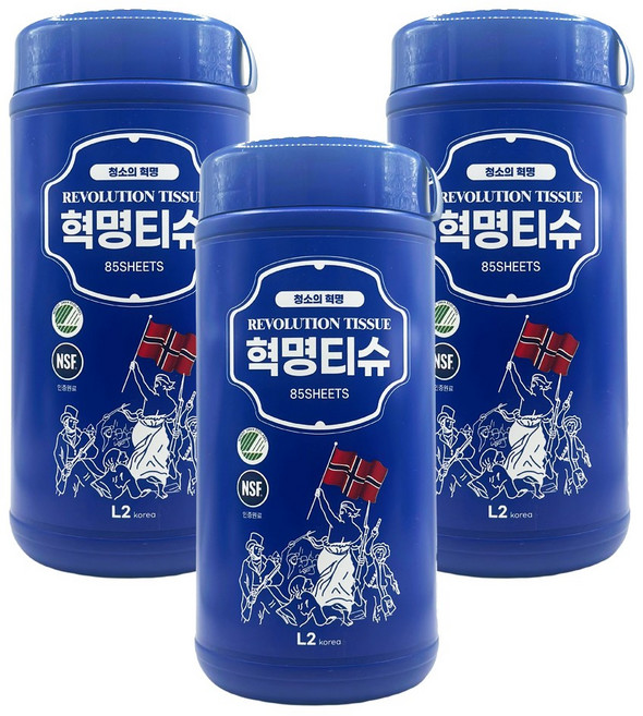 [TV홈쇼핑 정품] 데일리아이디어 혁명티슈 3통(85매), 3개
