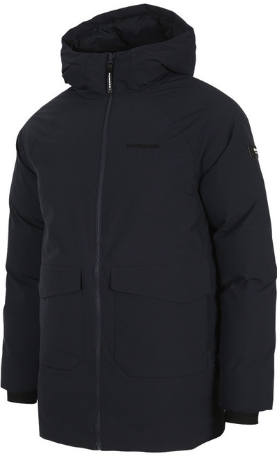 로켓그로스_험머 유니섹스 H5 로고 방한 스포츠 패딩 네이비